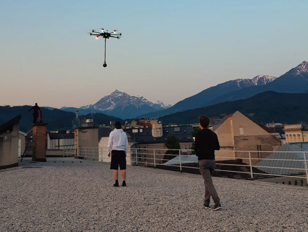 360 Grad Panorama mit einer Drohne